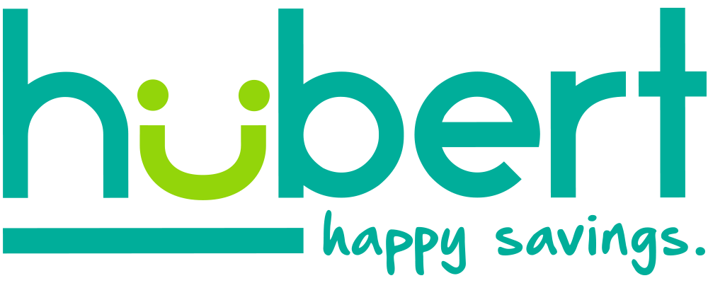 Hubert. Happy Savings. Logo - Click to go to homepage